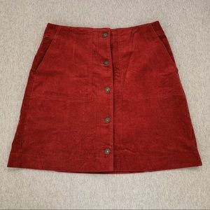 Uniqlo red Corduroy skirt